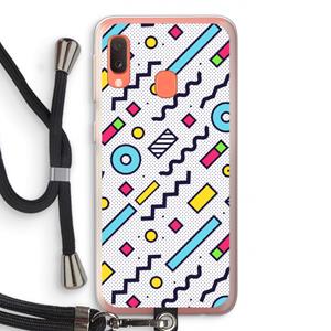 CaseCompany 8-bit N°8: Samsung Galaxy A20e Transparant Hoesje met koord