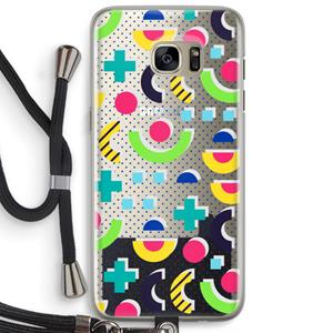 CaseCompany 8-bit N°1: Samsung Galaxy S7 Edge Transparant Hoesje met koord