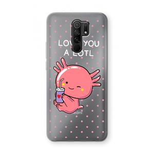 CaseCompany Love You A Lotl: Xiaomi Redmi 9 Transparant Hoesje