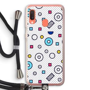 CaseCompany 8-bit N°9: Samsung Galaxy A20e Transparant Hoesje met koord