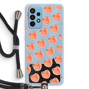 CaseCompany Just peachy: Samsung Galaxy A52 Transparant Hoesje met koord
