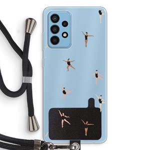 CaseCompany Dancing #1: Samsung Galaxy A52 Transparant Hoesje met koord