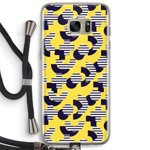 CaseCompany 8-bit N°3: Samsung Galaxy S7 Edge Transparant Hoesje met koord