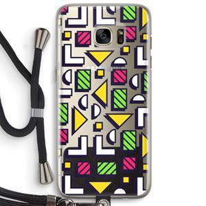 CaseCompany 8-bit N°4: Samsung Galaxy S7 Edge Transparant Hoesje met koord