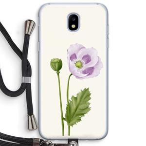 CaseCompany Purple poppy: Samsung Galaxy J5 (2017) Transparant Hoesje met koord
