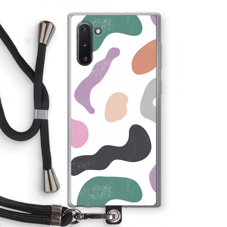CaseCompany Memphis Shapes: Samsung Galaxy Note 10 Transparant Hoesje met koord