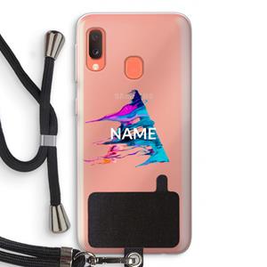 CaseCompany Abstract Spectrum: Samsung Galaxy A20e Transparant Hoesje met koord