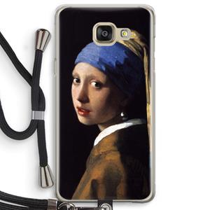 CaseCompany The Pearl Earring: Samsung Galaxy A5 (2016) Transparant Hoesje met koord