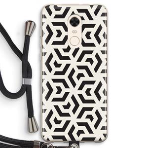 CaseCompany Crazy pattern: Xiaomi Redmi 5 Transparant Hoesje met koord