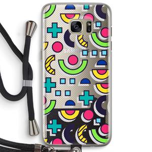CaseCompany 8-bit N°6: Samsung Galaxy S7 Edge Transparant Hoesje met koord