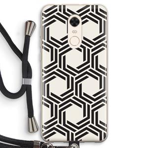 CaseCompany Geometrisch patroon: Xiaomi Redmi 5 Transparant Hoesje met koord