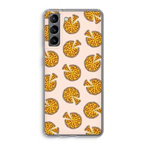 CaseCompany You Had Me At Pizza: Samsung Galaxy S21 Transparant Hoesje