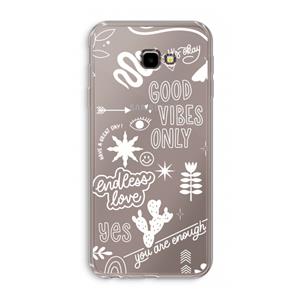CaseCompany Good vibes: Samsung Galaxy J4 Plus Transparant Hoesje