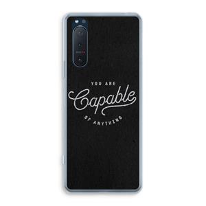 CaseCompany Capable: Sony Xperia 5 II Transparant Hoesje