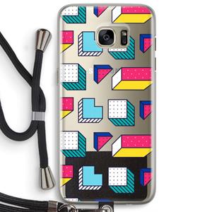 CaseCompany 8-bit N°7: Samsung Galaxy S7 Edge Transparant Hoesje met koord
