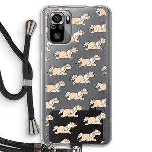 CaseCompany Ponys: Xiaomi Redmi Note 10S Transparant Hoesje met koord