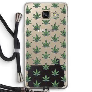 CaseCompany Weed: Samsung Galaxy A5 (2016) Transparant Hoesje met koord