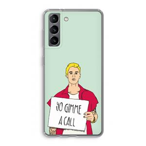 CaseCompany Gimme a call: Samsung Galaxy S21 Transparant Hoesje