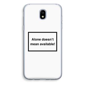 CaseCompany Alone: Samsung Galaxy J5 (2017) Transparant Hoesje