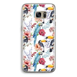 CaseCompany Bloemen tukan: Samsung Galaxy S7 Edge Transparant Hoesje