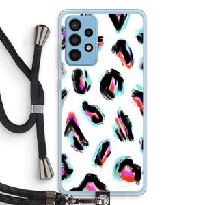 CaseCompany Cheetah color: Samsung Galaxy A52 Transparant Hoesje met koord