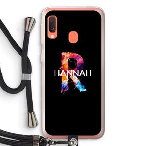 CaseCompany Abstract Spectrum: Samsung Galaxy A20e Transparant Hoesje met koord