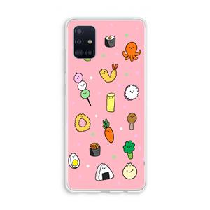 CaseCompany Happy bento friends: Galaxy A51 4G Transparant Hoesje