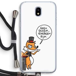 CaseCompany Geen Gezeik: Samsung Galaxy J5 (2017) Transparant Hoesje met koord