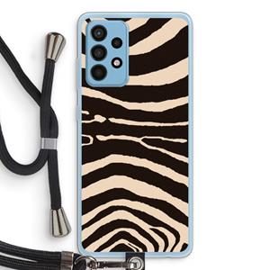 CaseCompany Arizona Zebra: Samsung Galaxy A52 Transparant Hoesje met koord