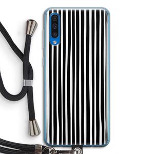CaseCompany Stripes: Samsung Galaxy A50 Transparant Hoesje met koord