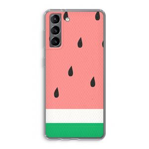 CaseCompany Watermeloen: Samsung Galaxy S21 Transparant Hoesje
