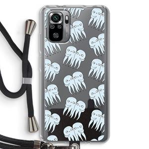 CaseCompany Octopussen: Xiaomi Redmi Note 10S Transparant Hoesje met koord