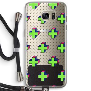 CaseCompany 8-bit N°10: Samsung Galaxy S7 Edge Transparant Hoesje met koord