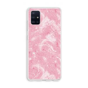 CaseCompany Abstract Painting Pink: Galaxy A51 4G Transparant Hoesje