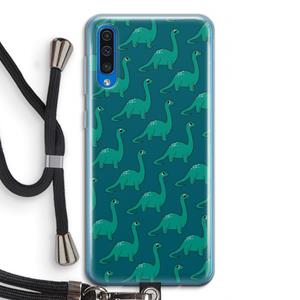 CaseCompany Diplodocus: Samsung Galaxy A50 Transparant Hoesje met koord