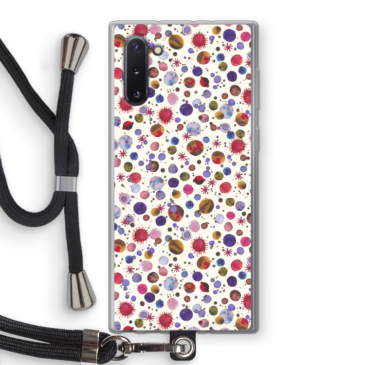 CaseCompany Planets Space: Samsung Galaxy Note 10 Transparant Hoesje met koord