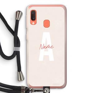 CaseCompany Strawberry Milkshake: Samsung Galaxy A20e Transparant Hoesje met koord
