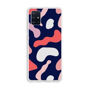 CaseCompany Memphis Shapes Pink: Galaxy A51 4G Transparant Hoesje