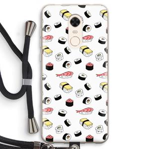 CaseCompany Sushi time: Xiaomi Redmi 5 Transparant Hoesje met koord