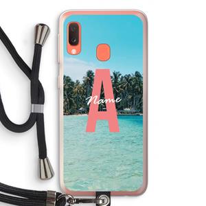 CaseCompany Pacific Dream: Samsung Galaxy A20e Transparant Hoesje met koord