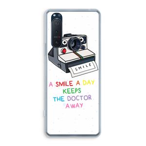 CaseCompany Smile: Sony Xperia 5 II Transparant Hoesje