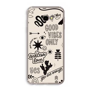 CaseCompany Good vibes: Samsung Galaxy J4 Plus Transparant Hoesje