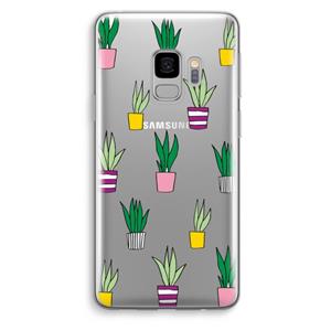 CaseCompany Sanseveria: Samsung Galaxy S9 Transparant Hoesje