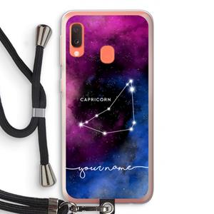CaseCompany Sterrenbeeld - Donker: Samsung Galaxy A20e Transparant Hoesje met koord