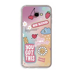 CaseCompany Positivity: Samsung Galaxy J4 Plus Transparant Hoesje