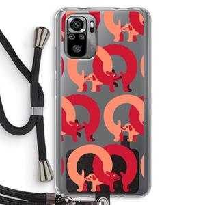 CaseCompany Dogs: Xiaomi Redmi Note 10S Transparant Hoesje met koord