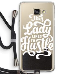 CaseCompany Hustle Lady: Samsung Galaxy A5 (2016) Transparant Hoesje met koord