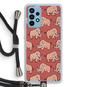 CaseCompany Mammoet: Samsung Galaxy A52 Transparant Hoesje met koord