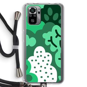 CaseCompany Bushes: Xiaomi Redmi Note 10S Transparant Hoesje met koord