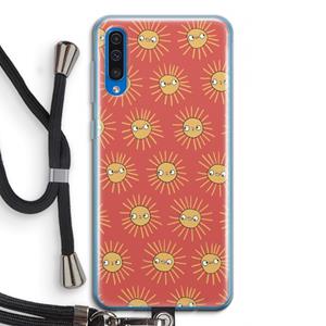 CaseCompany Zon: Samsung Galaxy A50 Transparant Hoesje met koord